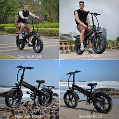 M6 Fat Tire Electric Bike – 250W  48V 15Ah   20" × 4.0" Tyres