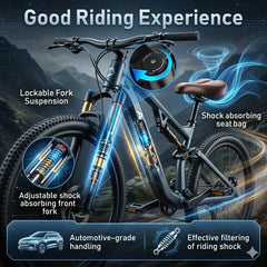 GT300-26 Adult Electric Mountain Bike, Equipped with A 748W 10AH