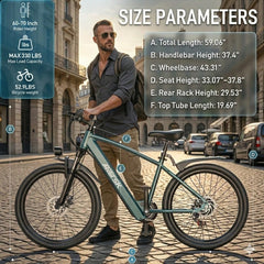 GT300-26 Adult Electric Mountain Bike, Equipped with A 748W 10AH