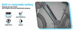 Bodywel A26 26'' City Electric Bike, Electric Bicycle with 36V 13.5Ah Removable Battery