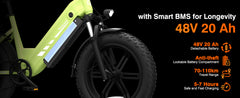 Bodywel F20Pro Adult Electric Bike, 26 x 4 Fat Mountain E Bike All Terrain Battery