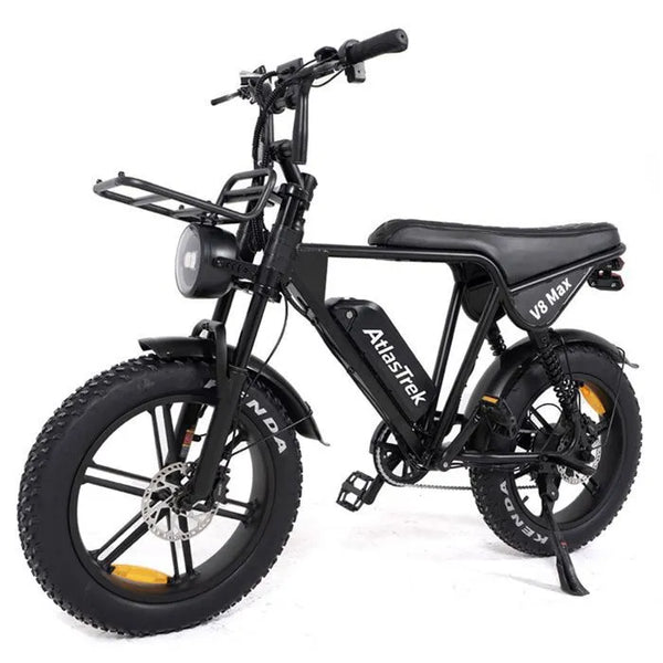 AtlasTrek V8 MAX - Electric Bike - 500W Motor - 48V 15Ah Battery - 45 km/h - 80 km