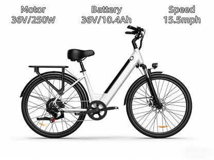 E26| E-Bike | 250W Motor | 36V/10.4Ah Batter |15.5 mph|