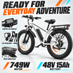 EB26 Fat-Tire-E-Bike für Erwachsene, 48 V, 15 Ah, 750 W