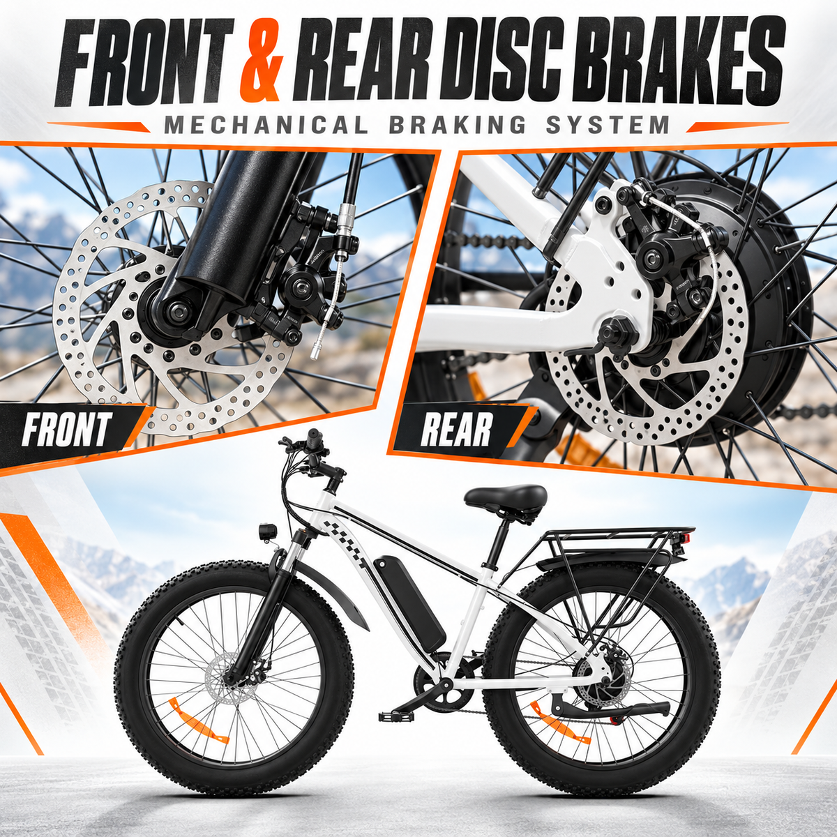 EB26 Fat-Tire-E-Bike für Erwachsene, 48 V, 15 Ah, 750 W