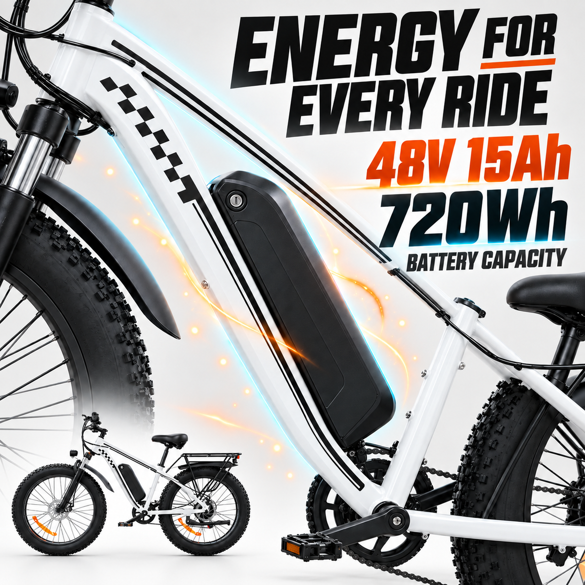 EB26 Fat-Tire-E-Bike für Erwachsene, 48 V, 15 Ah, 750 W