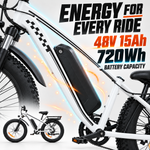 EB26 Fat-Tire-E-Bike für Erwachsene, 48 V, 15 Ah, 750 W