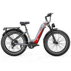 The V6pro E-bike features a 750W motor with a peak power of 960W